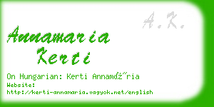 annamaria kerti business card